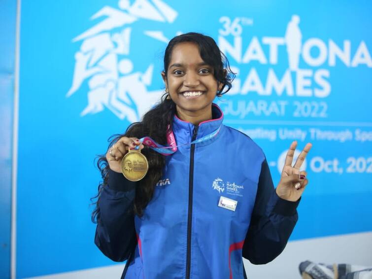 National Games 2022: Elavenil Valarivan bags gold in women’s 10m air rifle National Games 2022: महिलांच्या दहा मीटर एअर रायफलमध्ये नेमबाज एलावेनिल वालारिवनचा सुवर्णवेध