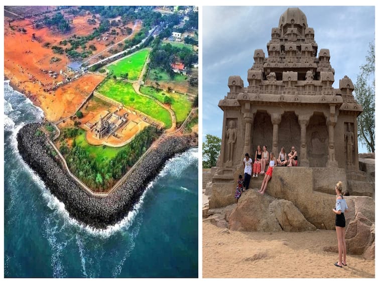 Tamil Nadu, The Heritage Capital of India  Mamallapuram Near Chennai More Visitors than Taj Mahal Mamallapuram First Place: தாஜ்மஹாலை விஞ்சிய ஆச்சரியம்.. மாமல்லபுரம் குறித்து வெளியான சுவாரஸ்ய தகவல்..