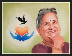 In Pics : नवरात्रीनिमित्त कर्तृत्ववान महिलांची अनोखी रांगोळी साकारली; भारतकन्यांना अनोखा सलाम