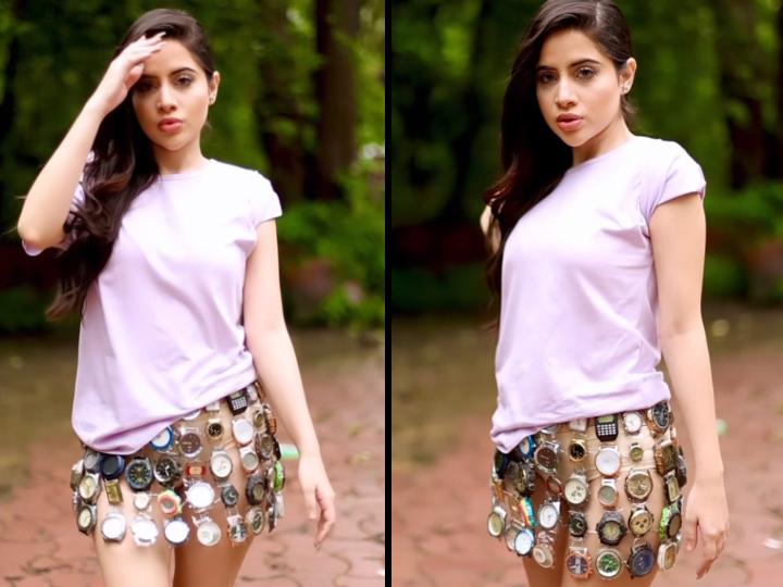 Urfi Javed Elevates Her DIY Fashion, Wears A Skirt Made Of Watches; Trolls  Say, 'Top Mey Wall Clocks Pehen Leti'-SEE VIDEO!