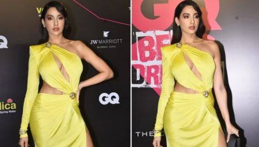 Nora fatehi Pics: બોડીકોન ડ્રેસમાં નોરા ફતેહીનો જોવા મળ્યો કાતિલ અંદાજ, જુઓ તસવીરો