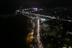 Dasara 2022 Photos: బెజ‌వాడ‌లో సంద‌డిగా ద‌స‌రా ఉత్స‌వాలు - డ్రోన్ ఫొటోలు చూశారా