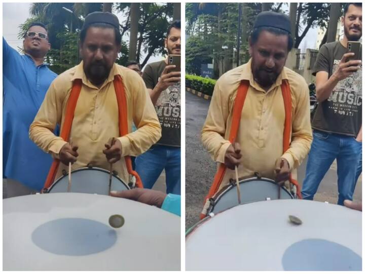 Video: ढोल की थाप पर इंसान की बजाए नाच रहा सिक्का, जानें क्या है माजरा coin dancing on drum beat video goes Viral on social media Video: ढोल की थाप पर इंसान की बजाए नाच रहा सिक्का, जानें क्या है माजरा