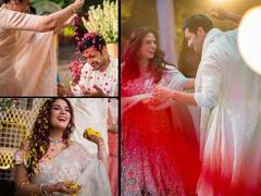 Ali Fazal से नहीं हट रही हैं Richa Chadha की नजरें, हल्दी और संगीत सेरेमनी में इस तरह जमाया रंग