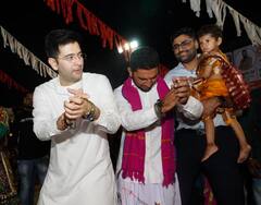 Navratri 2022: આમ આદમી પાર્ટીના ગુજરાત પ્રદેશ સહ-પ્રભારી રાઘવ ચઢ્ઢા અને પંજાબ સીએમ ભગવંત માને કર્યા ગરબા, જુઓ તસવીરો