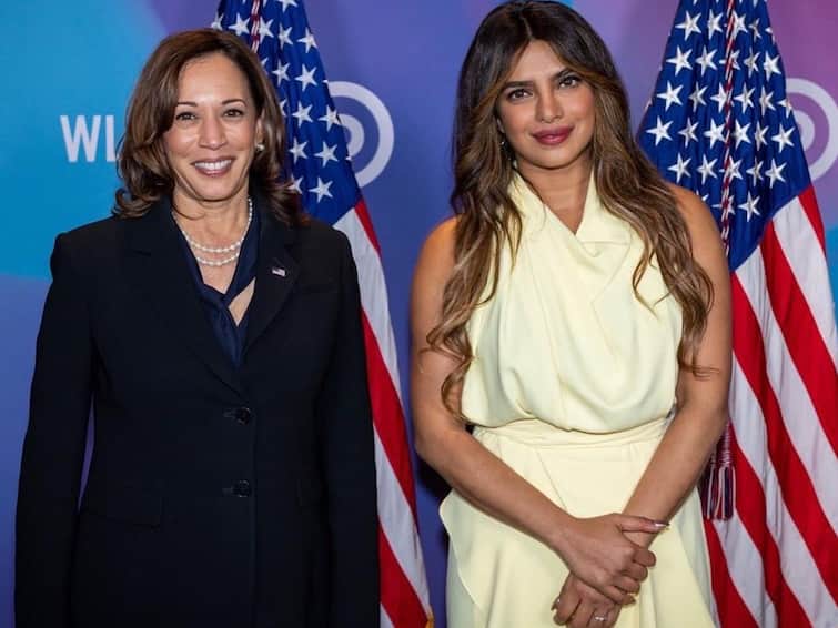 Priyanka Chopra meets Kamala Harris and discuss about voting rights and women rights Priyanka Chopra Meet USA VP : 