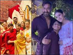 दुर्गा पंडाल में काजोल की मदद करते दिखे लिटिल सिंघम, वीडियो शेयर कर एक्ट्रेस बोलीं- बेटे पर है गर्व