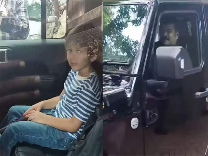 Saif Ali Khan Kareena Kapoor son Taimur enjoys his luxury ride in new car worth almost Rs 63 lakh Taimur Car Ride: नई कार में लग्‍जरी राइड का आनंद उठाते दिखे सैफ-करीना के लाडले तैमूर, कीमत जानकर रह जाएंगे दंग