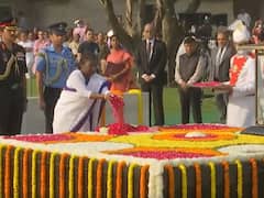 Gandhi Jayanti 2022: President Murmu, PM Modi, Sonia Gandhi Pay Tributes To 'Bapu' At Raj Ghat — In Pics