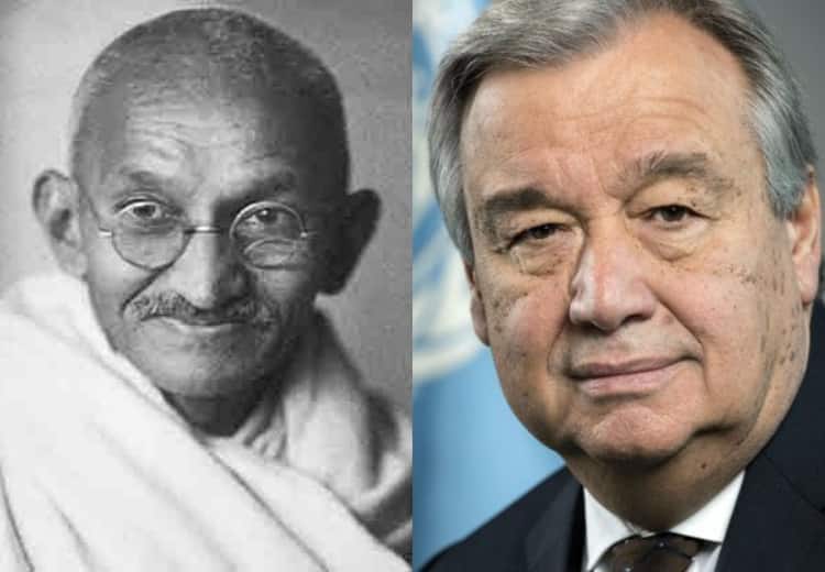 UN Chief Antonio Guterres says We can defeat today challenges by embracing Mahatma Gandhi values Mahatma Gandhi Birth Anniversary: गांधी जयंती पर UN चीफ ने बापू को किया याद, कहा- उनकी सीख से आज की चुनौतियों को दे सकते हैं मात