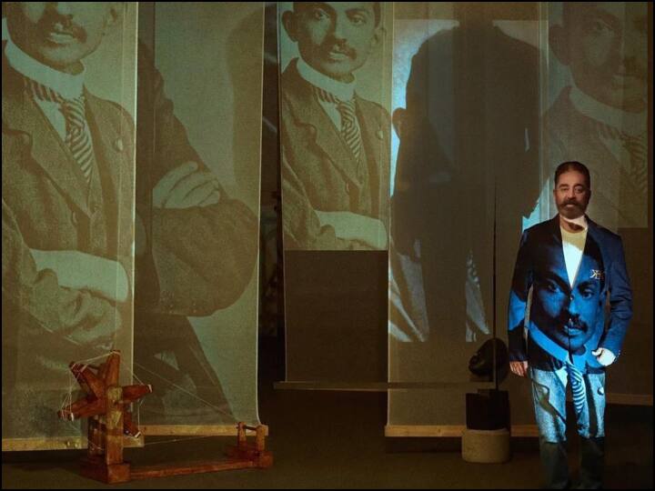 Gandhi Jayanti 2022: कमल हासन ने गांधी जयंती पर चरखा के साथ शेयर की तस्वीर, राष्ट्रपिता को याद कर कही ये बात Following in Gandhi footsteps is courage, says Kamal Haasan Gandhi Jayanti 2022: कमल हासन ने गांधी जयंती पर चरखा के साथ शेयर की तस्वीर, राष्ट्रपिता को याद कर कही ये बात