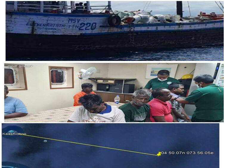 A sailor died after being caught in a sudden storm while diving near the Maldives and began to sink. Thoothukudi : மாலத்தீவு அருகே சூறாவளியில் சிக்கிய தூத்துக்குடி படகு -  கடலில் சிக்கி உயிரிழந்த மாலுமி