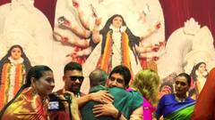 Durga Puja 2022: মায়ানগরীতে জমজমাট সপ্তমী, শাঁখ বাজালেন অনুরাগ, একছাদের নিচে কাজল-রানি, অয়ন