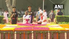 Gandhi Jayanti : राष्ट्रपती, पंतप्रधानांसह दिग्गजांकडून राजघाटावर महात्मा गांधीजींना अभिवादन