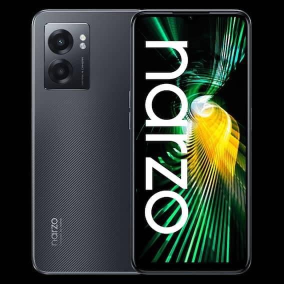 Realme Narzo 50 5G : આ ફોનમાં Mediatek Dimensity 810 5G પ્રૉસેસર આપવામાં આવ્યું છે. ફોનમાં 6.6 ઇંચની સ્ક્રીનથી Full HD+ ડિસ્પ્લે મળે છે. આ સ્માર્ટફોન ડ્યૂલ કેમેરા સેટઅપની સાથે આવે છે. જેમાં 48 MPનો મેન રિયર કેમેરો  આપ્યો છે અને 2 MPનો બીજો કેમેરો આપવામા આવ્યો છે. ફ્રન્ટ કેમેરોની વાત કરીએ તો આમાં 8 MPનો ફ્રન્ટ કેમેરો મળે છે. આમાં 5000 mAhની બેટરી આપવામા આવી છે. ફોનના 4 GB રેમ + 64 GB ઇન્ટરનલ સ્ટૉરેજ વાળા વેરિએન્ટની કિંમત 12,999 રૂપિયા અને 4 GB રેમ + 128 GB ઇન્ટરનલ સ્ટૉરેજ વાળા વેરિએન્ટની કિંમત 13,999 રૂપિયા છે.