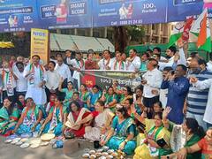 Pune Ncp Protest : पुण्यात राष्ट्रवादीचं 'चुलीवरचं आंदोलन'; चुलीवर बनवला दिवाळीचा फराळ