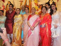 దుర్గా పూజలో బాలీవుడ్ తారలు - రాణి ముఖర్జీ, కాజల్, జయాబచ్చన్, రేవతి సందడి