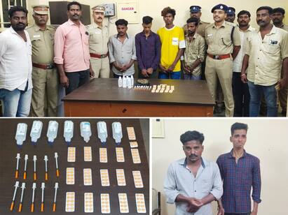 Crime: Police arrested youths who were selling drugs and ganja in tindivanam TNN Crime : திண்டிவனத்தில் போதை ஊசி,  கஞ்சா விற்பனை -  இளைஞர்கள் கைது
