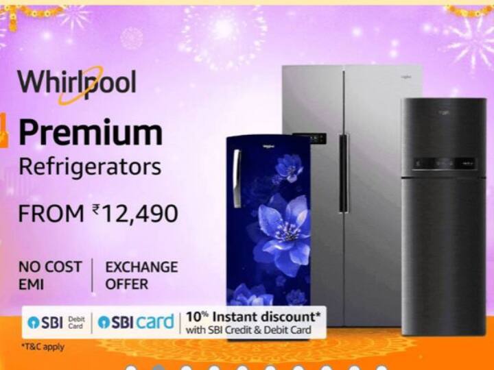 Amazon Great Indian Festival Sale Best Double Door Whirlpool Fridge 5 Star Rating Fridge Whirlpool Double Door Fridge Whirlpool Big Fridge Amazon Great Indian Festival Sale:ऐसी डील फिर कहां मिलेगी? सिर्फ 12,490 रुपये में खरीदें Whirlpool का फ्रिज