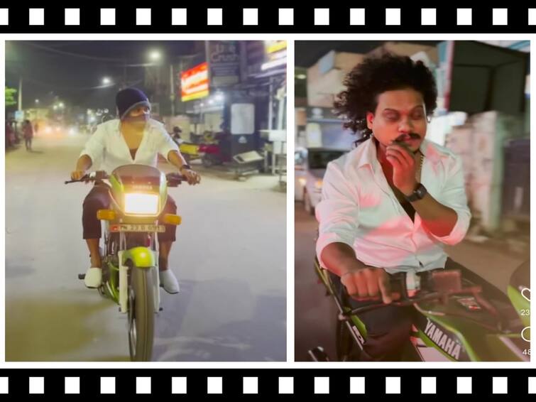 Vijay TV pugazh fame who rode a bike without a helmet Vijay TV pugazh: விஜய் டிவி புகழ் மீது வழக்கு பதிவு செய்ய வாய்ப்பு... ஹெல்மெட் அணியாமல் பைக்கில் சாகசம்!