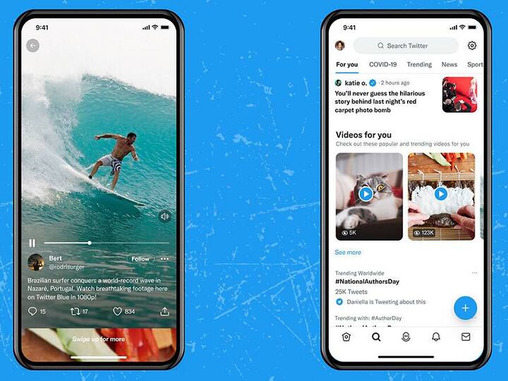 Twitter rolling out TikTok and Instagram style vertical video experience to iOS users on the feed Twitter Reels style video: ट्विटर अब फीड में दिखाएगा टिकटॉक और रील्स जैसे वीडियो 