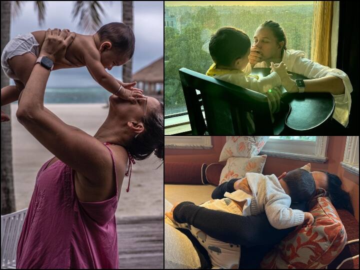 Neha Dhupia Son Guriq Birthday: बॉलीवुड अभिनेत्री नेहा धूपिया (Neha Dhupia) ने बेटे के पहले जन्मदिन पर कुछ खास तस्वीरें शेयर करते हुए गुरिक के नाम एक प्यारा सा पोस्ट लिखा है.