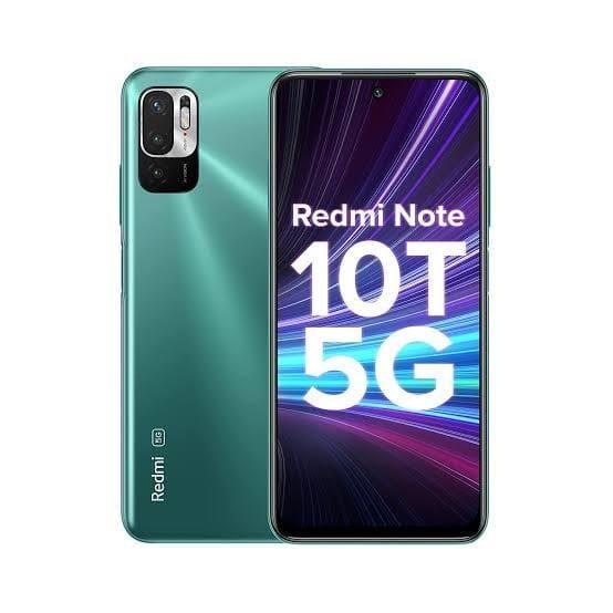 Xiaomi Redmi Note 10T : શ્યાઓમીના ફોનમાં MediaTek Dimensity 700 પ્રૉસેસર આપવામા આવ્યુ છે, ફોનમાં 6.5 ઇંચની સ્ક્રીનથી IPS LCD ડિસ્પ્લે મળે છે. આમાં 48 MPનો મેન કેમેરો, 2 MP નો અલ્ટ્રા વાઇડ અને 2 MPનુ ડેપ્થ કેમેરો સેન્સર આપવામા આવ્યુ છે, ફ્રન્ટ કેમેરાની વાત કરીએ તો આમાં 8 MPનો ફ્રન્ટ કેમેરો મળે છે. આમાં 5000 mAhની બેટરી આપવામા આવી છે, ફોન 4 GB રેમ + 64 GB ઇન્ટરનલ સ્ટૉરેજ અને 6 GB રેમ + 128 GBની ઇન્ટરનલ સ્ટૉરજની સાથે છે. 4 GB વાળા વેરિએન્ટની કિંમત 12,999 રૂપિયા અને 6 GB વાળા વેરિએન્ટની કિંમત 14,999 રૂપિયા છે.