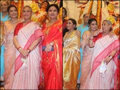 Durga Puja: दुर्गा मां के दर्शन करने सज-धजकर पहुंचीं जया बच्चन, काजोल के साथ कुछ इस अंदाज़ में आईं नज़र