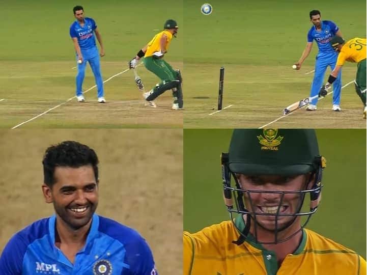 IND vs SA 3rd T20 Deepak Chahar Did Not Dismiss Stubbs By Mankading See Here IND vs SA: દીપકે દરિયાદિલી બતાવી, માકંડિંગની તક પર સ્ટબ્સને આપ્યું જીવનદાન, જુઓ વીડિયો