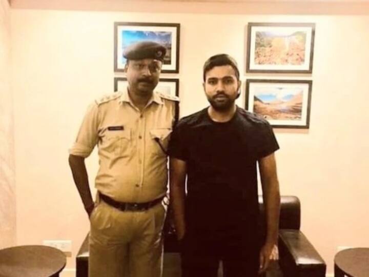 Indian cricket team captain Rohit Sharma's photo with Assam Deputy Commissioner of Police Ponjit Dovarah is going viral on social media IND vs SA 2022: क्या रोहित शर्मा को पुलिस ने गिरफ्तार कर लिया? जानें सोशल मीडिया पर वायरल फोटो की हकीकत