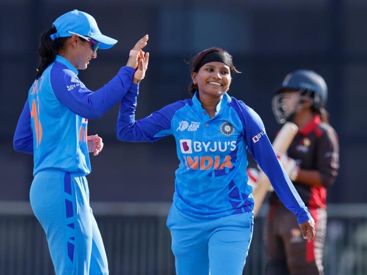 Womens Asia Cup 2022 India Women beats UAE Women by 104 runs in know top 10 points IND vs UAE Womens Asia Cup : भारतीय महिलांची विजयी मालिका सुरुच, युएईवर 104 धावांनी मिळवला विजय, वाचा 10 महत्त्वाचे मुद्दे एका क्लिकवर