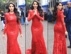 Nora Fatehi Pics: ਲਾਲ ਡਰੈਸ ਵਿੱਚ ਨੋਰਾ ਦਾ ਦਿਸਿਆ ਕਾਤਲਾਨਾ ਅੰਦਾਜ਼, ਵੇਖੋ ਤਸਵੀਰਾਂ