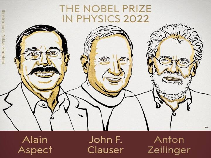Nobel Prize 2022 in Physics : 3 பேருக்கு இயற்பியலுக்கான நோபல் பரிசு..! Nobel Prize 2022 in Physics Winner Name Alain Aspect John F Clauser Anton Zeilinger Quantum Information Nobel Prize 2022 in Physics : 3 பேருக்கு இயற்பியலுக்கான நோபல் பரிசு..!