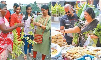 perambalur People eagerly bought the items needed for Ayudha Poojai பெரம்பலூரில் ஆர்வமுடன் ஆயுத பூஜை  பொருட்களை வாங்கிய பொதுமக்கள்