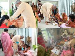 Navratri 2022: भिलाई में अपने आवास पर मुख्यमंत्री भूपेश बघेल ने किया कन्या पूजन, देखें तस्वीरें