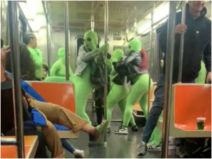 In New York, a gaggle of ladies sporting neon jumpsuits robbed the subway, beat up the passengers