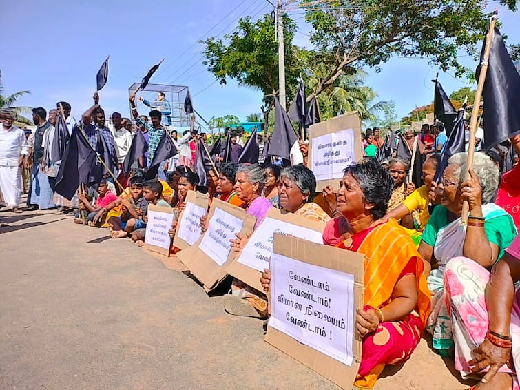 residents of villages near Parandur protest against the second airport for Chennai ground report Parandur Airport : பரந்தூர் விமான நிலைய விவகாரம் : கிராமங்களில் என்ன நடக்கிறது ? தொடர்ந்து நடைபெறும் போராட்டங்கள்...