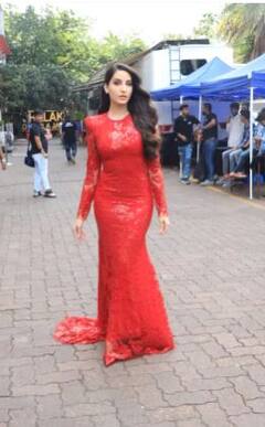 Nora Fatehi Pics: ਲਾਲ ਡਰੈਸ ਵਿੱਚ ਨੋਰਾ ਦਾ ਦਿਸਿਆ ਕਾਤਲਾਨਾ ਅੰਦਾਜ਼, ਵੇਖੋ ਤਸਵੀਰਾਂ