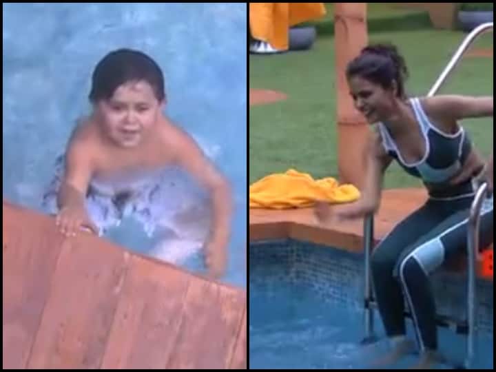 bigg boss 16 abdu rozik jumps in swimming pool priyanka chahar choudhary run to rescue him Bigg Boss हाउस में ताजिक सिंगरअब्दु रोजिक ने की ऐसी स्विमिंग, तुरंत जान बचाने दौड़ीं कंटेस्टेंट प्रियंका चहर
