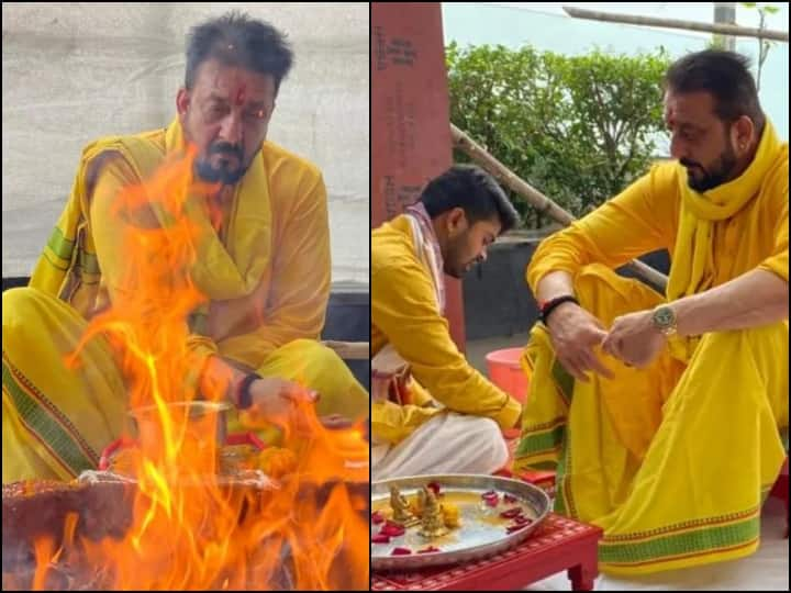 Sanjay dutt held a havan on navratra shares a post on social media नवरात्रि के मौके Sanjay Dutt ने करवाया हवन, सोशल मीडिया पर पोस्ट शेयर कर एक्टर ने कही ये बातें