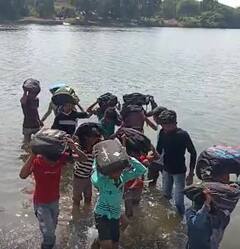 गावाला तिन्ही बाजूनं पाण्याचा वेढा, शाळेत जायला रस्ताच नाही