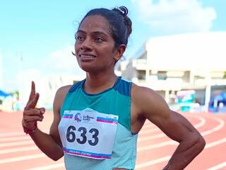 National Games 2022: பிரபல வீராங்கனை ஹிமாதாசை வீழ்த்திய தமிழக வீராங்கனை..! தடகளத்தில் தங்கம் வென்று அசத்தல்..!