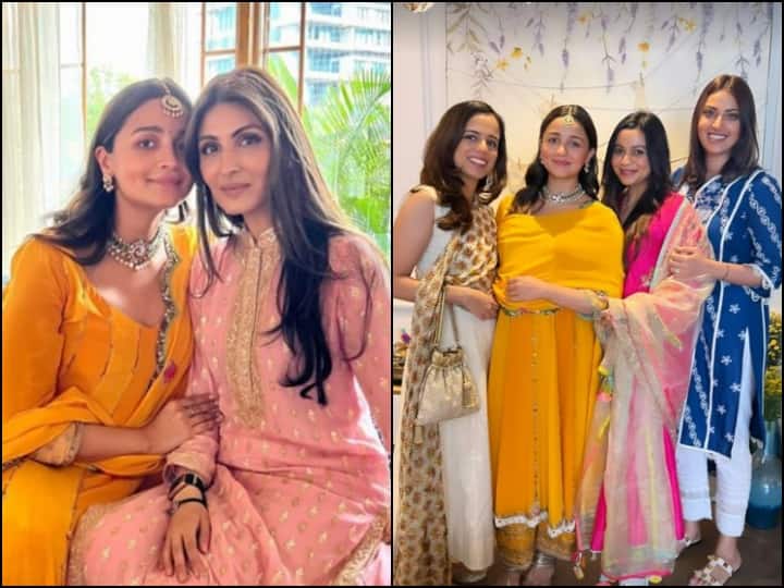 Alia Bhatt baby Shower actress look beautiful in yellow dress see photos Alia Baby Shower: सामने आई आलिया भट्ट की गोद भराई की तस्वीरें, बेहद खूबसूरत दिखीं अभिनेत्री