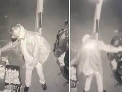 மாம்பழம் திருடிய போலீஸ்காரர்: காட்டிக்கொடுத்த சிசிடிவி கேமரா