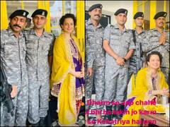 कंगना ने CRPF जवानों के साथ मनाया दशहरा, कहा- ‘जो देश की रक्षा करते हैं ईश्वर उनकी रक्षा करे’