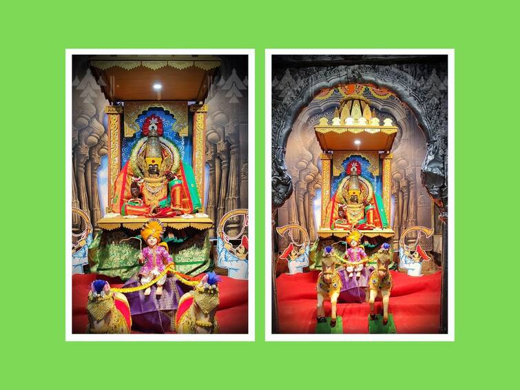 Ambabai is worshiped on Vijayadashami in the form of charioteer Ambabai Mandir Navratri : विजयादशमीला अंबाबाईची रथारूढ रूपात अलंकार रुपात पूजा