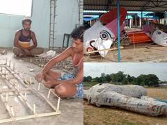 रावण दहन होगा तो घर में जलता रहेगा चूल्हा, पुतला कारीगरों की जिंदगी की ये है अजब कहानी