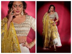 RiAli की रिसेप्शन पार्टी में शाइन करती दिखीं हुमा कुरैशी, ट्रेडिशनल अवतार में खींचा सबका ध्यान