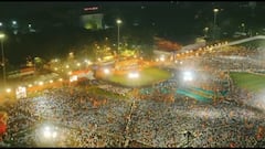 Shivaji Park : शिवाजी पार्कवर अशी होती गर्दी, शिवसैनिकांनी फुलला परिसर, पाहा ड्रोननं टिपलेलं खास दृश्य