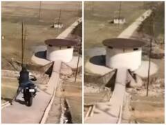 बाइक पर स्टंट दिखाना पड़ा भारी, लास्ट मोमेंट पर बैलेंस बिगड़ने से हुआ बड़ा हादसा